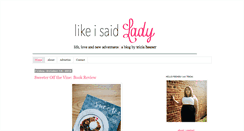 Desktop Screenshot of likeisaidlady.com